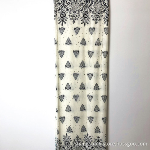 Ethnic Design With Color Stone Rayon 45S Printed